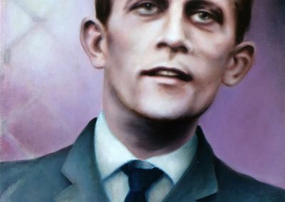 Pfarrer Paul Schneider, Prediger von Buchenwald, Portrait Öl auf Leinwand