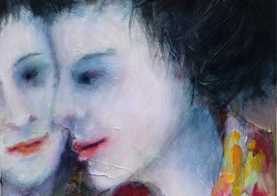 Doppelportrait, Acryl auf Leinwand