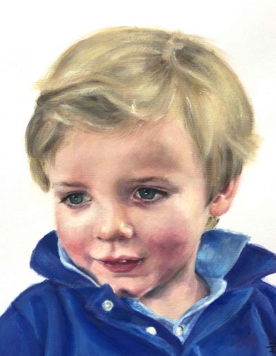 Junge, Gouache auf Papier, 40 x 40 cm