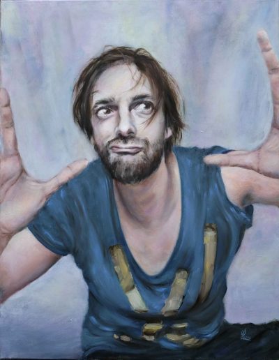 DJ Ricardo Villalobos, Öl auf Leinwand, 90 x 120 cm
