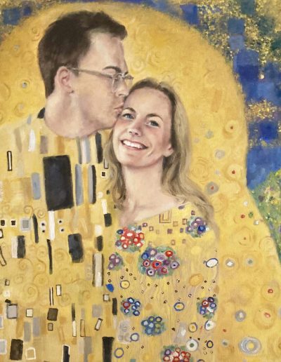 Paar, Eitempera und Ölfarbe auf Leinwand, 60 x 60 cm