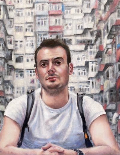 Junger Mann, Öl auf Leinwand, 40 x 60 cm