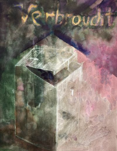 Tusche und Buntstift auf Papier