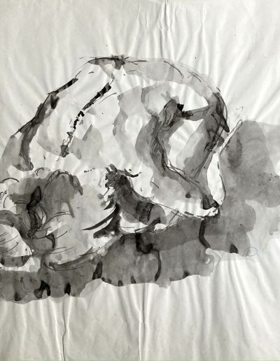 Akt, Tusche auf Papier